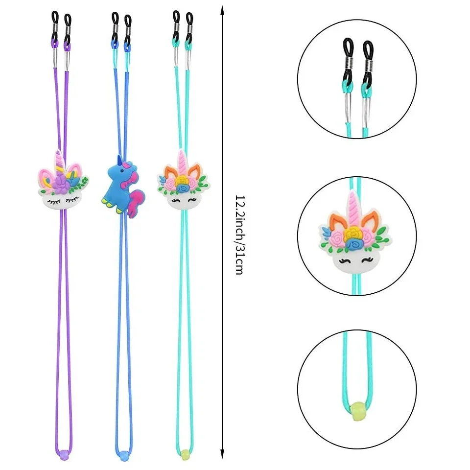 8 Pcs Kids Glasses Strap Adjustable Stretchy Eyeglasses Strap for Boys Girls 3